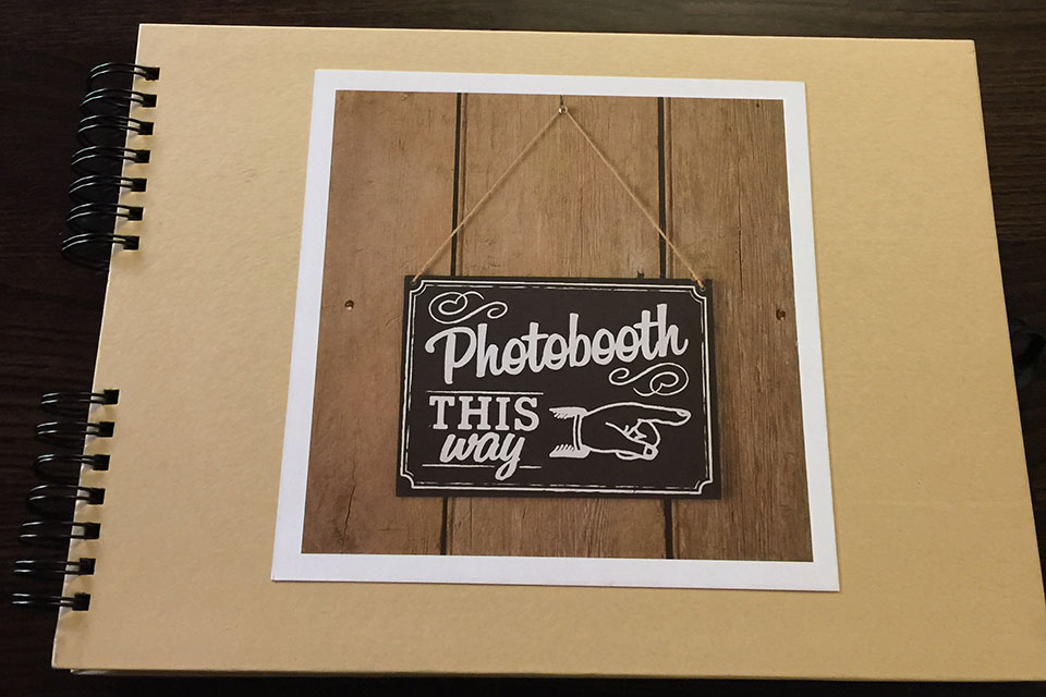 Guest Book that can be booked with a Photo Booth Hire for pictures to be put in when it comes out of the Photo Booth.