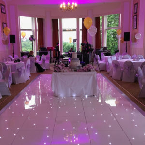 Long White LED Dance Floors for a Party in Pitlochry