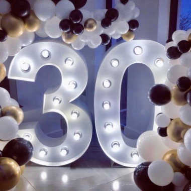Light Up 30th Birthday Numbers